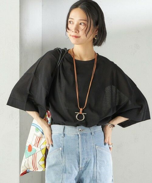 SHIPS / シップス ニット・セーター | 〈手洗い可能〉18G コットン ナイロン ワイド スリーブ プルオーバー | 詳細22