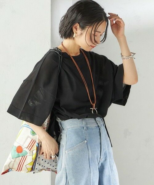 SHIPS / シップス ニット・セーター | 〈手洗い可能〉18G コットン ナイロン ワイド スリーブ プルオーバー | 詳細26