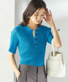 SHIPS / シップス ニット・セーター | 〈手洗い可能〉ラミー混 シアー ヘンリー ネック ニット