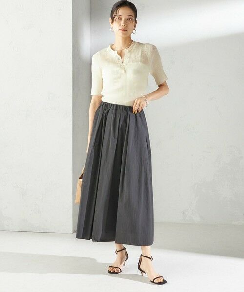 SHIPS / シップス ニット・セーター | 〈手洗い可能〉ラミー混 シアー ヘンリー ネック ニット | 詳細1