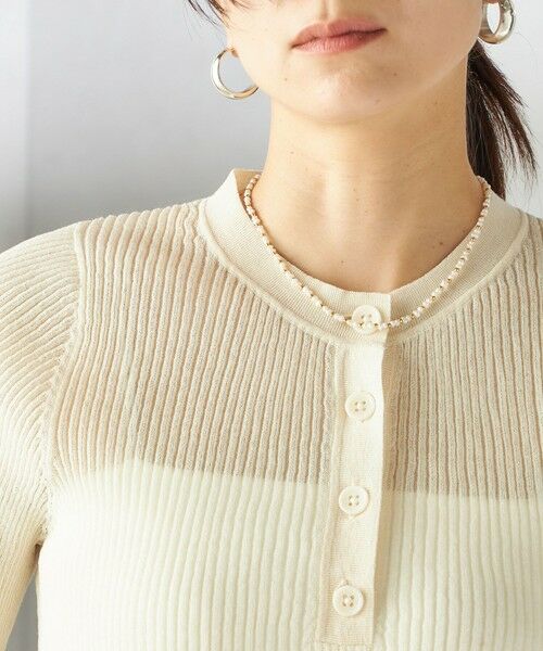 SHIPS / シップス ニット・セーター | 〈手洗い可能〉ラミー混 シアー ヘンリー ネック ニット | 詳細14