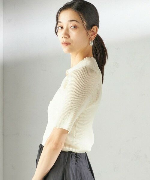 SHIPS / シップス ニット・セーター | 〈手洗い可能〉ラミー混 シアー ヘンリー ネック ニット | 詳細9