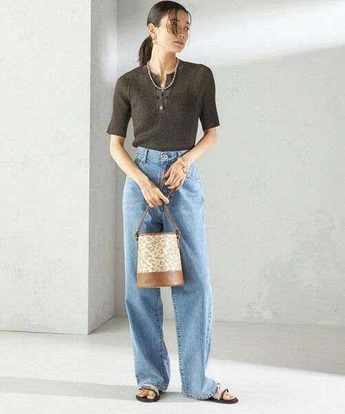 SHIPS / シップス ニット・セーター | 〈手洗い可能〉ラミー混 シアー ヘンリー ネック ニット | 詳細23