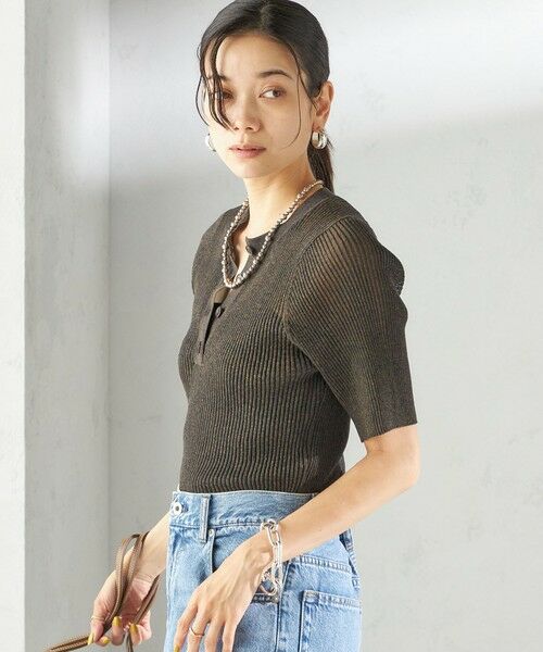 SHIPS / シップス ニット・セーター | 〈手洗い可能〉ラミー混 シアー ヘンリー ネック ニット | 詳細26