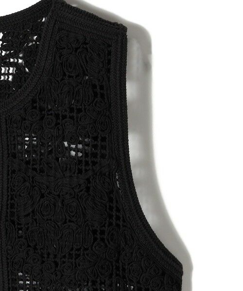 SHIPS / シップス ベスト | 〈手洗い可能〉エンブロイダリー ニット ショート ベスト | 詳細13