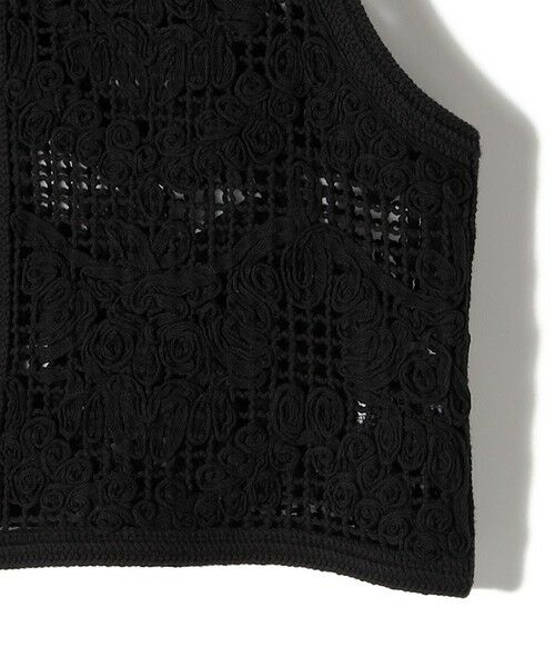 SHIPS / シップス ベスト | 〈手洗い可能〉エンブロイダリー ニット ショート ベスト | 詳細14