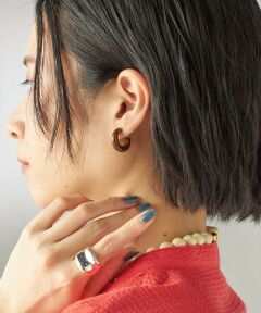 SHIPS / シップス ピアス・イヤリング | 樹脂 フープ イヤリング S