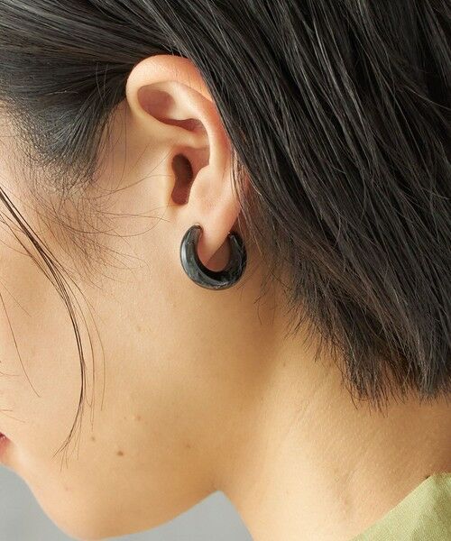 SHIPS / シップス ピアス・イヤリング | 樹脂 フープ イヤリング S | 詳細1