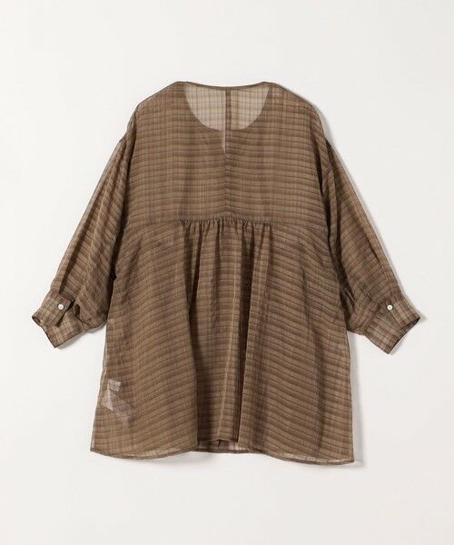 SHIPS / シップス シャツ・ブラウス | quaranciel:〈手洗い可能〉シアー チェック ノーカラー ハーフスリーブ ブラウス | 詳細22