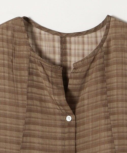 SHIPS / シップス シャツ・ブラウス | quaranciel:〈手洗い可能〉シアー チェック ノーカラー ハーフスリーブ ブラウス | 詳細23