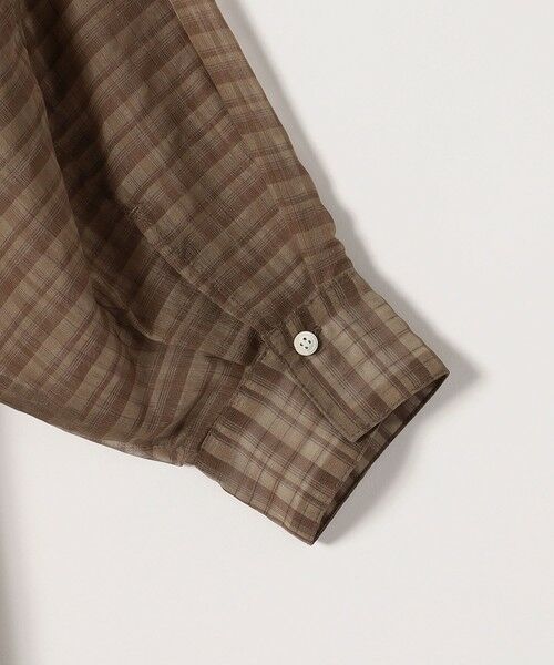 SHIPS / シップス シャツ・ブラウス | quaranciel:〈手洗い可能〉シアー チェック ノーカラー ハーフスリーブ ブラウス | 詳細24