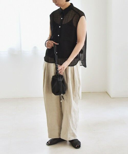 SHIPS / シップス シャツ・ブラウス | quaranciel:〈手洗い可能〉シアー チェック ノースリーブ シャツ | 詳細1