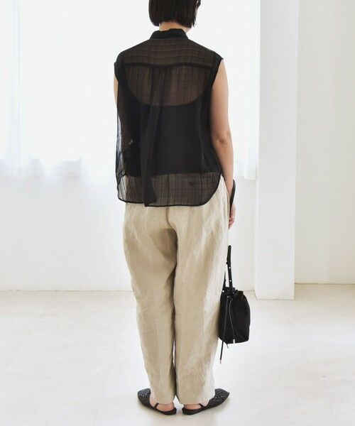 SHIPS / シップス シャツ・ブラウス | quaranciel:〈手洗い可能〉シアー チェック ノースリーブ シャツ | 詳細2