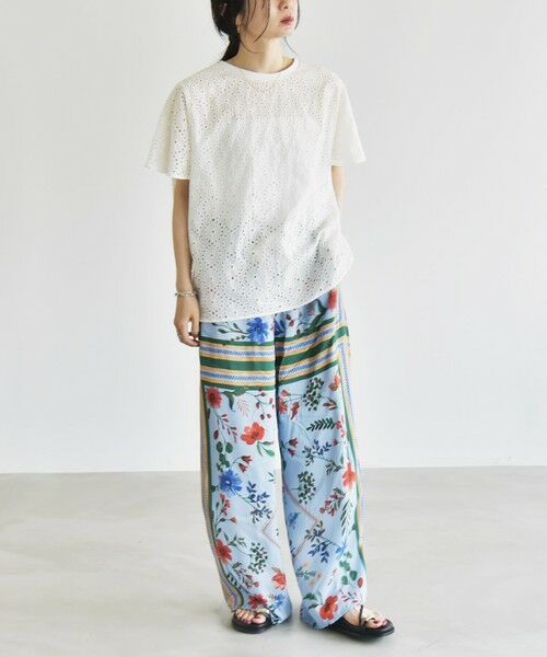 SHIPS / シップス シャツ・ブラウス | quaranciel:〈手洗い可能〉フラワー 刺繍 アイレット ハーフスリーブ プルオーバー | 詳細7