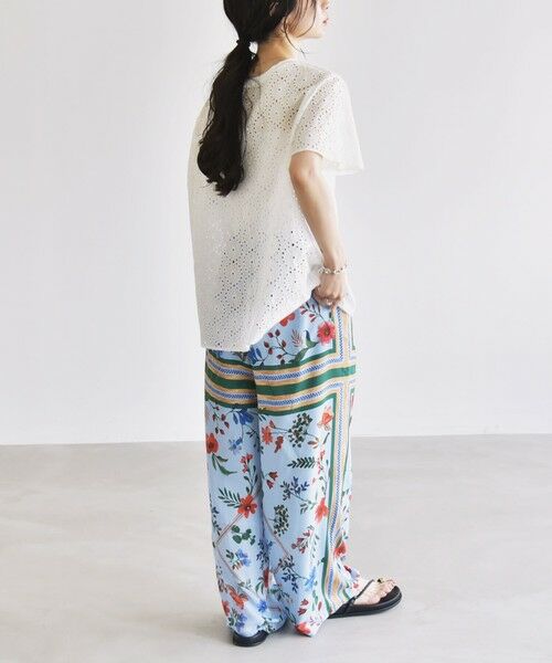 SHIPS / シップス シャツ・ブラウス | quaranciel:〈手洗い可能〉フラワー 刺繍 アイレット ハーフスリーブ プルオーバー | 詳細8