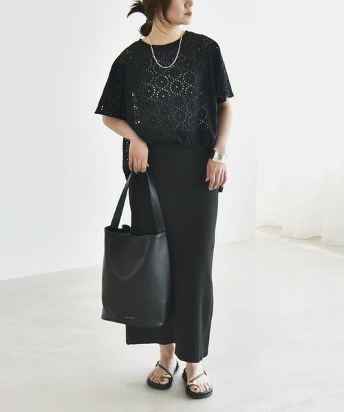 SHIPS / シップス シャツ・ブラウス | quaranciel:〈手洗い可能〉フラワー 刺繍 アイレット ハーフスリーブ プルオーバー | 詳細17