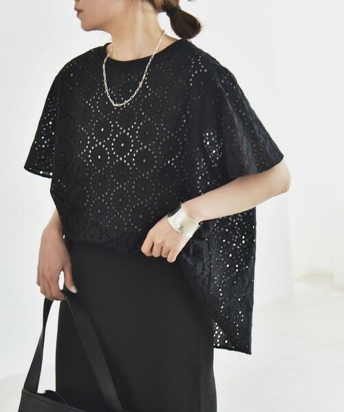 SHIPS / シップス シャツ・ブラウス | quaranciel:〈手洗い可能〉フラワー 刺繍 アイレット ハーフスリーブ プルオーバー | 詳細19