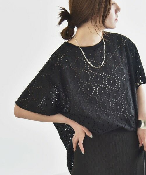 SHIPS / シップス シャツ・ブラウス | quaranciel:〈手洗い可能〉フラワー 刺繍 アイレット ハーフスリーブ プルオーバー | 詳細20