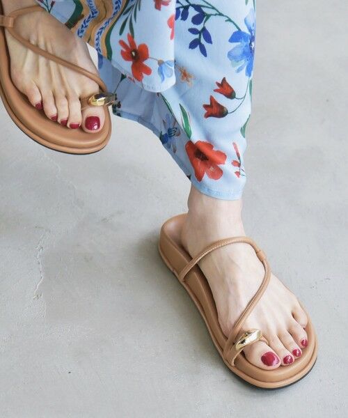 SHIPS / シップス サンダル | quaranciel: メタル サムリング ストラップ プラットフォーム サンダル | 詳細11