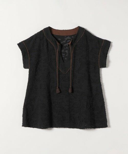 SHIPS / シップス シャツ・ブラウス | 《追加予約》SHIPS any:〈手洗い可能〉メッシュ ジャカード カフタン スキッパー ブラウス | 詳細10