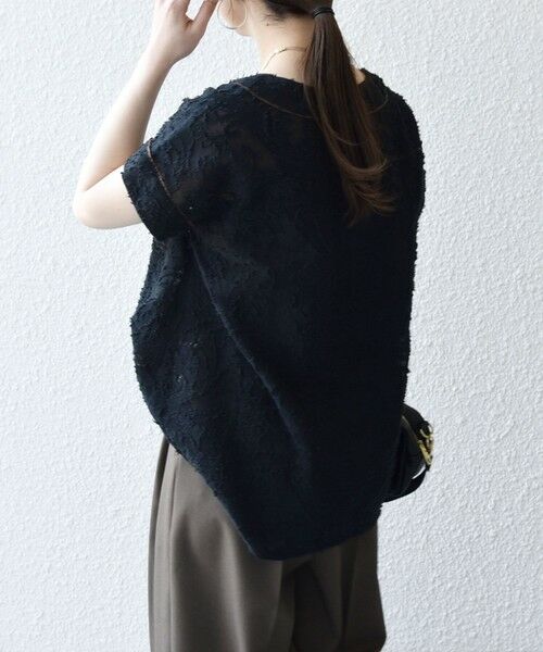 SHIPS / シップス シャツ・ブラウス | 《追加予約》SHIPS any:〈手洗い可能〉メッシュ ジャカード カフタン スキッパー ブラウス | 詳細5