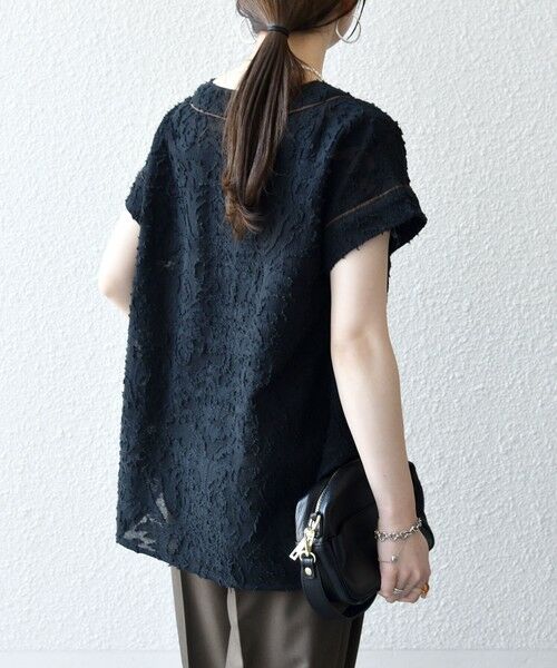 SHIPS / シップス シャツ・ブラウス | 《追加予約》SHIPS any:〈手洗い可能〉メッシュ ジャカード カフタン スキッパー ブラウス | 詳細6