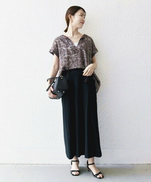 SHIPS / シップス シャツ・ブラウス | SHIPS any:〈手洗い可能〉メッシュ ジャカード カフタン スキッパー ブラウス | 詳細1