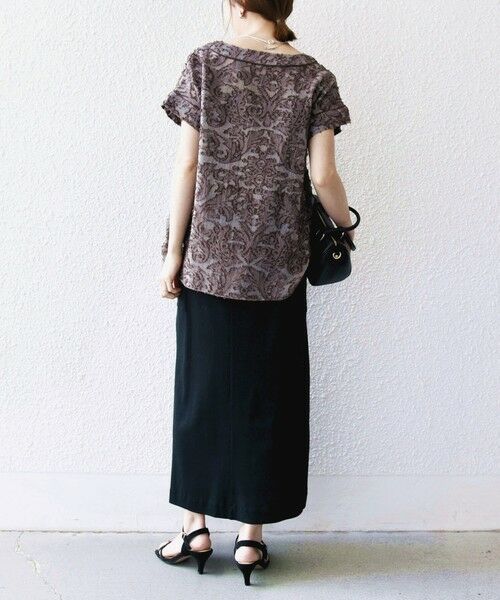 SHIPS / シップス シャツ・ブラウス | SHIPS any:〈手洗い可能〉メッシュ ジャカード カフタン スキッパー ブラウス | 詳細2