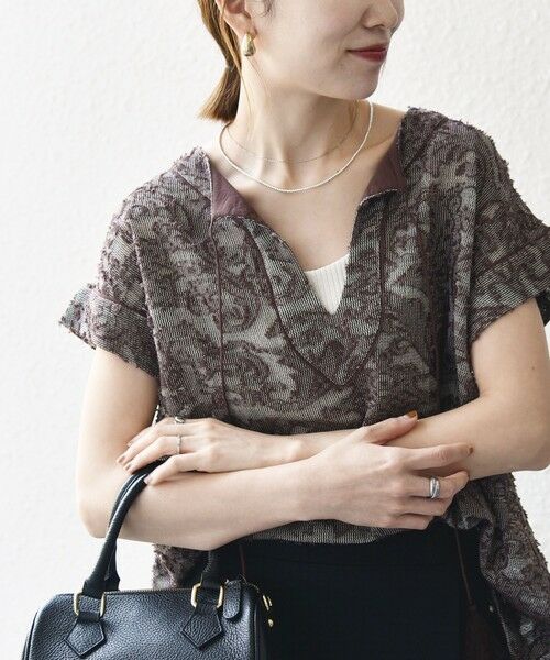 SHIPS / シップス シャツ・ブラウス | SHIPS any:〈手洗い可能〉メッシュ ジャカード カフタン スキッパー ブラウス | 詳細8