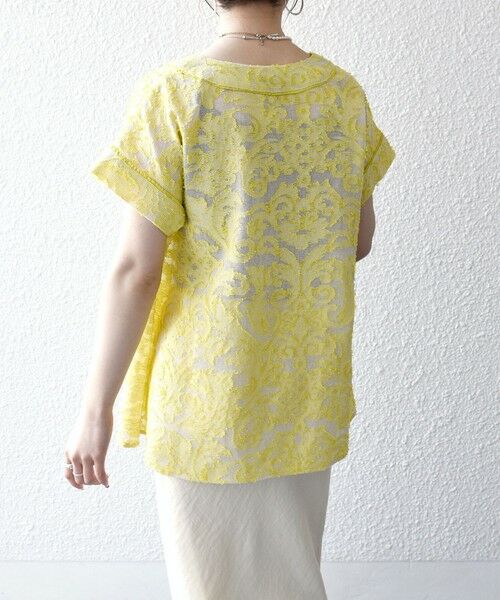 SHIPS / シップス シャツ・ブラウス | 《追加予約》SHIPS any:〈手洗い可能〉メッシュ ジャカード カフタン スキッパー ブラウス | 詳細26