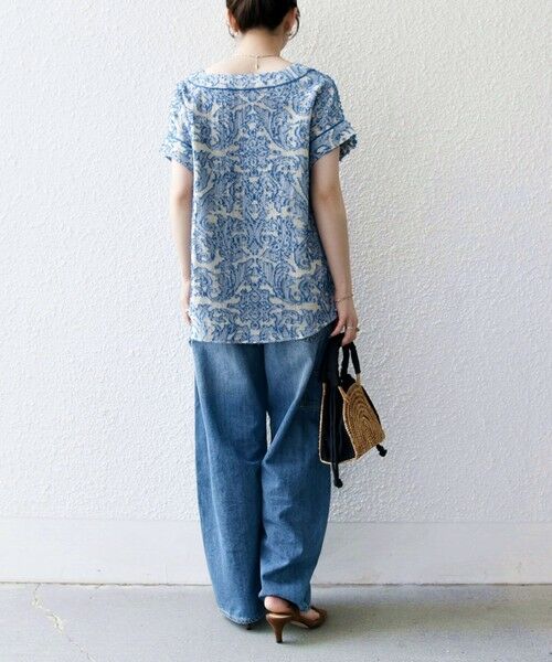 SHIPS / シップス シャツ・ブラウス | SHIPS any:〈手洗い可能〉メッシュ ジャカード カフタン スキッパー ブラウス | 詳細21