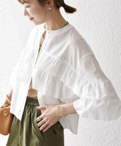 SHIPS / シップス シャツ・ブラウス | SHIPS any:〈洗濯機可能〉ボイル フリル バンドカラー シャツ ブラウス 2