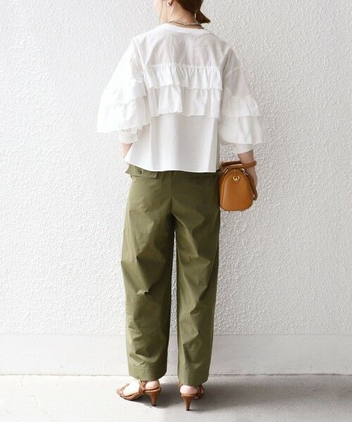 SHIPS / シップス シャツ・ブラウス | SHIPS any:〈洗濯機可能〉ボイル フリル バンドカラー シャツ ブラウス 2 | 詳細2