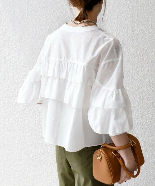 SHIPS / シップス シャツ・ブラウス | SHIPS any:〈洗濯機可能〉ボイル フリル バンドカラー シャツ ブラウス 2 | 詳細6