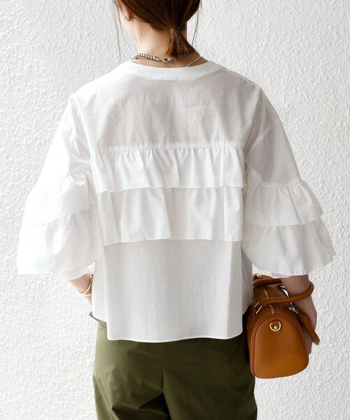 SHIPS / シップス シャツ・ブラウス | SHIPS any:〈洗濯機可能〉ボイル フリル バンドカラー シャツ ブラウス 2 | 詳細7