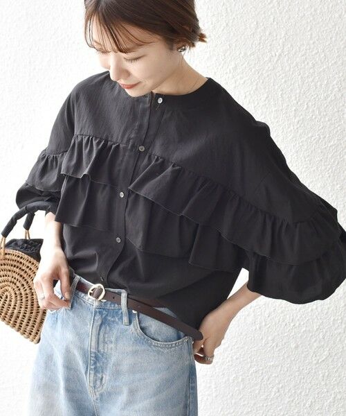 SHIPS / シップス シャツ・ブラウス | SHIPS any:〈洗濯機可能〉ボイル フリル バンドカラー シャツ ブラウス 2 | 詳細23