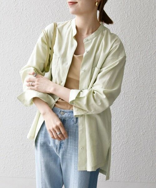 SHIPS / シップス シャツ・ブラウス | SHIPS any:〈洗濯機可能〉リネン ミックス スタンドカラー ポケット シャツ 25SS 2 | 詳細15