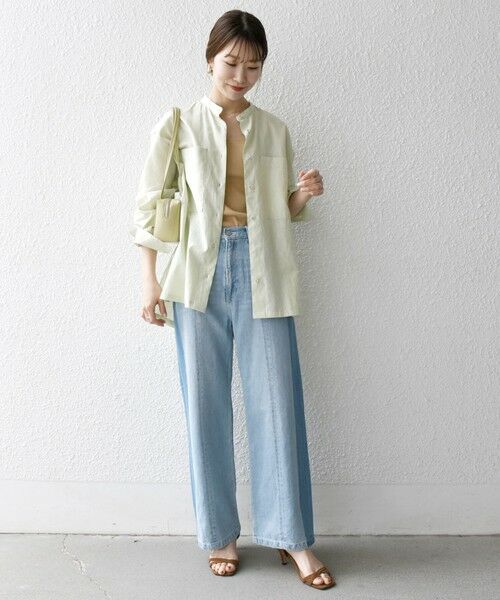 SHIPS / シップス シャツ・ブラウス | SHIPS any:〈洗濯機可能〉リネン ミックス スタンドカラー ポケット シャツ 25SS 2 | 詳細8