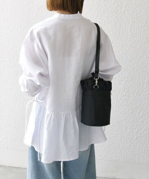 SHIPS / シップス シャツ・ブラウス | SHIPS any:〈洗濯機可能〉リネン ミックス リボン ペプラム バンドカラー シャツ 2 | 詳細6