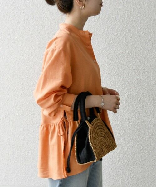 SHIPS / シップス シャツ・ブラウス | SHIPS any:〈洗濯機可能〉リネン ミックス リボン ペプラム バンドカラー シャツ 2 | 詳細17