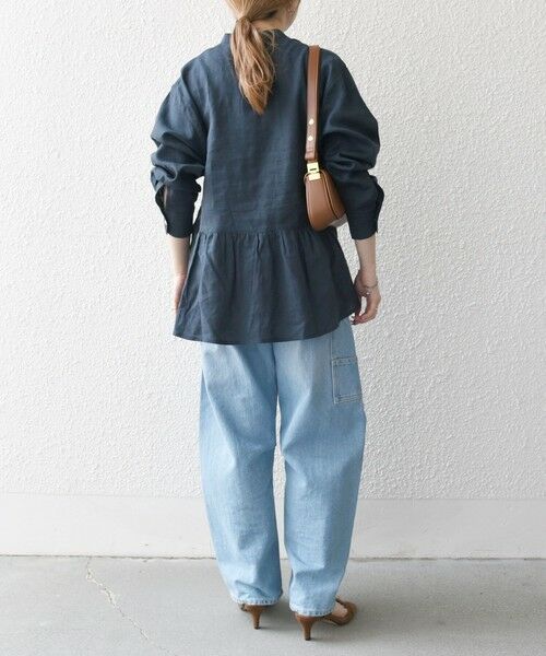 SHIPS / シップス シャツ・ブラウス | SHIPS any:〈洗濯機可能〉リネン ミックス リボン ペプラム バンドカラー シャツ 2 | 詳細23