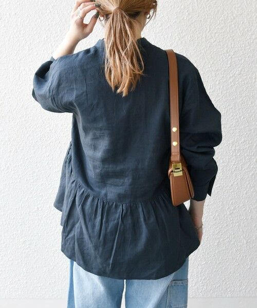 SHIPS / シップス シャツ・ブラウス | SHIPS any:〈洗濯機可能〉リネン ミックス リボン ペプラム バンドカラー シャツ 2 | 詳細26