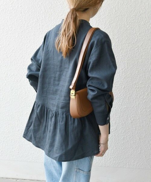 SHIPS / シップス シャツ・ブラウス | SHIPS any:〈洗濯機可能〉リネン ミックス リボン ペプラム バンドカラー シャツ 2 | 詳細27