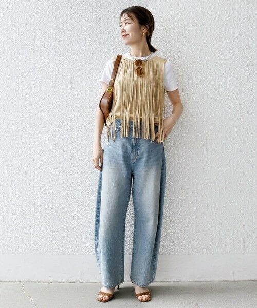 SHIPS / シップス ベスト | bon_meur:〈手洗い可能〉フリンジ チャーム ノースリーブ プルオーバー | 詳細1