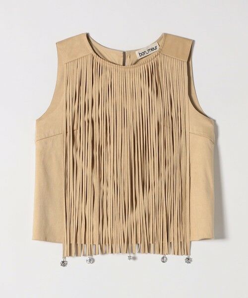 SHIPS / シップス ベスト | bon_meur:〈手洗い可能〉フリンジ チャーム ノースリーブ プルオーバー | 詳細9