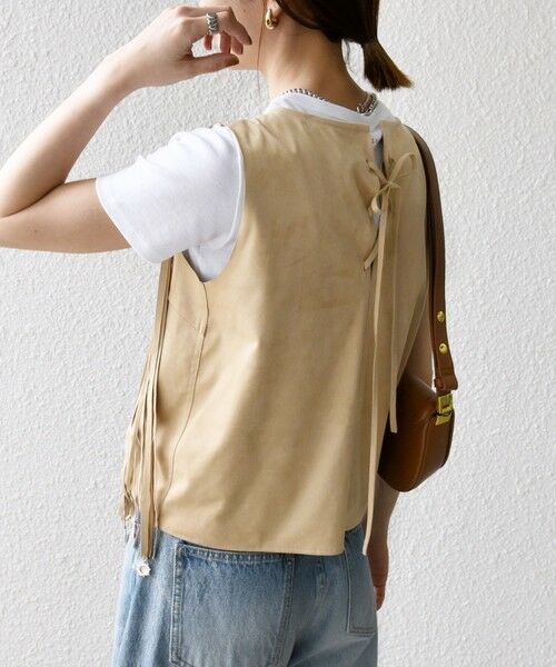 SHIPS / シップス ベスト | bon_meur:〈手洗い可能〉フリンジ チャーム ノースリーブ プルオーバー | 詳細6