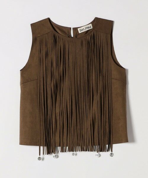 SHIPS / シップス ベスト | bon_meur:〈手洗い可能〉フリンジ チャーム ノースリーブ プルオーバー | 詳細23