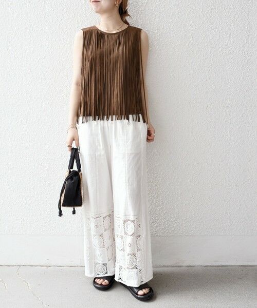 SHIPS / シップス ベスト | bon_meur:〈手洗い可能〉フリンジ チャーム ノースリーブ プルオーバー | 詳細15