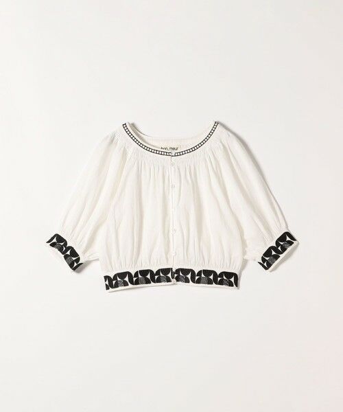 SHIPS / シップス シャツ・ブラウス | bon_meur:〈洗濯機可能〉ジオメトリック エンブロイダリー シャーリング ブラウス | 詳細8