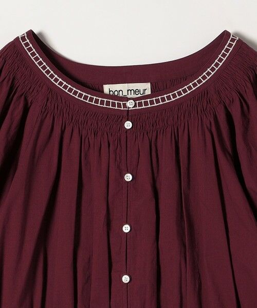 SHIPS / シップス シャツ・ブラウス | bon_meur:〈洗濯機可能〉ジオメトリック エンブロイダリー シャーリング ブラウス | 詳細20